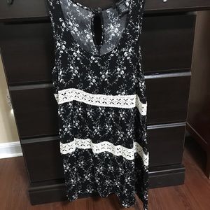 Black floral dress